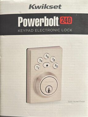 Kwikset Powerbolt 240 Keypad Electronic Lock Satin Nickel Finish New Sealed